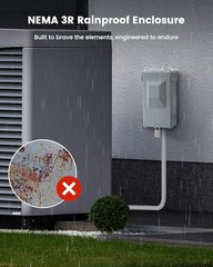 60 Amp Fused AC Disconnect Box with Pull-Out 60 Amp Fused (Fuse Not Included)