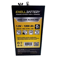 Exell Battery EBZ-151200 1.5V 1200Ah Zinc Air Alkaline Battery