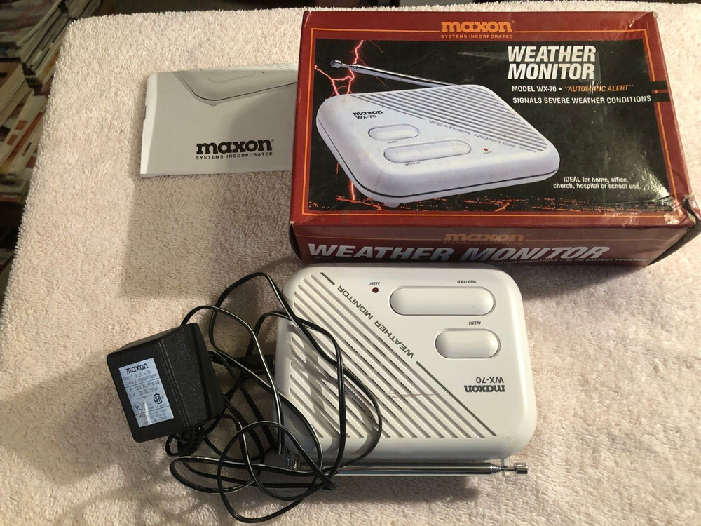 Maxon WX-70 Severe Weather Monitor AC or Battery Power In Box