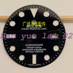 1PC 3135mm Watch black green water ghost dial for 2836 2824 3135 movement NEW