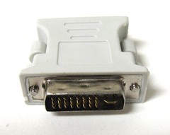 BEIGE DVI-I 24+5 Pin Male To 15 Pin VGA Female Adapter Convertor