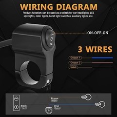22mm 7/8in Aluminum Alloy Motorcycle Handlebar Headlight Switch Three-Position W
