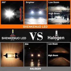 For GMC Yukon 2007 2008-2014 – 4X 6000K LED Headlight Hi/Lo Beam Fog Light Bulbs