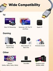 8K HDMI Cable 2.1, 2ft High Speed, 4K@120Hz for PS5, PS4, Xbox, Monitor.……