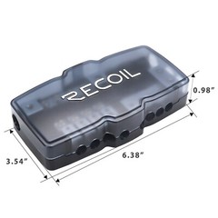 Recoil MPG4 4-Way Mini-ANL Fused Distribution Block, Solid Brass