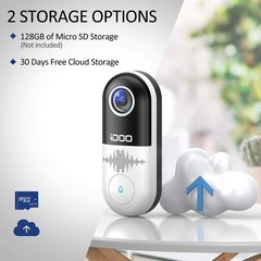 iDOO Smart Home Wired Video Doorbell & Chime – 1080p HD Night Vision 2-Way Audio