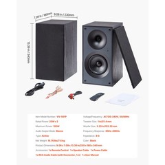 Uimoso Powered Studio Monitor Speakers with 25W Output,Bluetooth&Coaxial Stereo