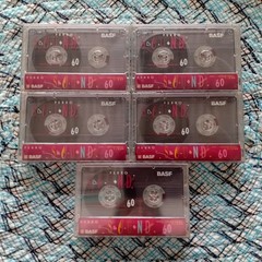Lot of 10 BASF 60 & 90 Type I Blank Cassette Tape Made in Indonesia Nos Rare