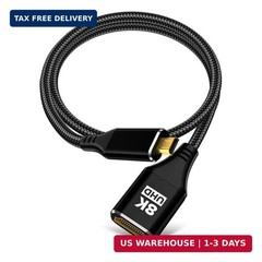 8K Micro HDMI to HDMI Adapter 1.5Ft, Micro HDMI Male to HDMI Female Cable with 8