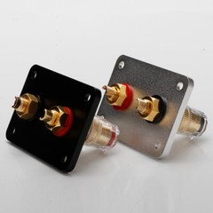 Aluminum Binding Post Speaker Box Banana Jack Socket Plate Banana Plug Connector