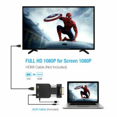 VGA To HDMI Adapter Full HD 1080P Audio Video Converter Laptop PC To TV HDTV AV
