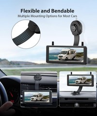 AUTO-VOX X8 Bracket Bendable Suction Cup Mount for Backup Camera, 360° Flexible