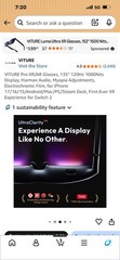 VITURE Pro XR/AR Glasses – USB-C Wired Connectivity for XR/AR Viewing