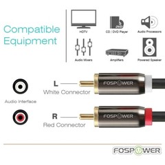 3 6 10 15 25 FT Dual Layer 2 to 1 RCA Male Splitter Stereo Sub Audio Y Cable