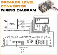 Car Stereo Audio RCA Line-Out Speaker Level Converter High Audio to low Audio