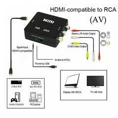 RCA AV to HDMI HD Converter Composite CVBS Audio Video Adapter Wii NES SNES