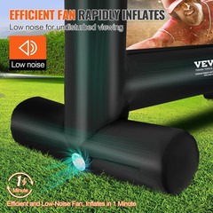 VEVOR Inflatable Movie Screen 14 FT Inflatable Projector Screen with Blower