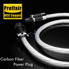 Preffair High Fidelity OCC Copper Conductor Silver Plating Power Cable DIY Plug