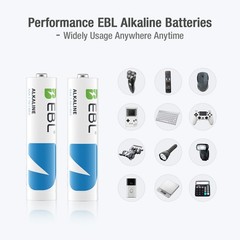EBL AAA Alkaline Batteries 1.5V Lot of Triple A,10 Years shelf Life