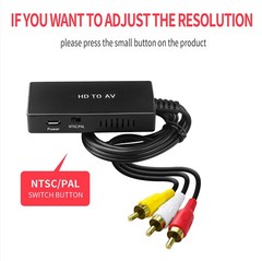 HDMI to AV Composite RCA Converter Adapter Video Audio Converter
