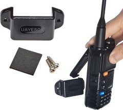 Sturdy Compact Handheld Radio Holder for Walkie Talkies – Adhesive & Screw Mount