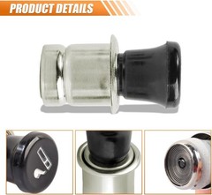 Cigarette Lighter, 12V Metal Plastic Construction Lighter Plug, Pop Model: 12V