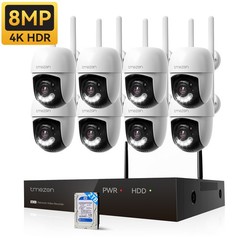 8MP 10CH NVR Outdoor Wireless Security CCTV PTZ Camera System 12” Monitor 2TB