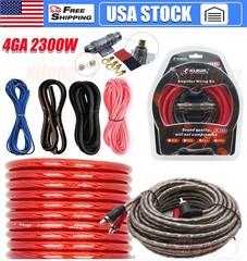 2300W 4 Gauge Car Audio Cable Kit Amplifier Install Amp RCA Subwoofer Sub Wiring