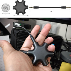 5-Jack Audio Headphone Jack Splitter 5 Way for 3.5Mm Devices Multi Earphone Aux