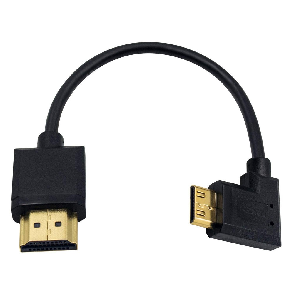 Ultra-Thin Short 90 Degree HDMI to Mini HDMI Cable 6inch/15cm, Left Angled Mi…