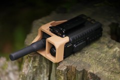 Baofeng UV-5R / BF-F9 – Flat Dark Earth Exoskeleton Cage – Textured Finish