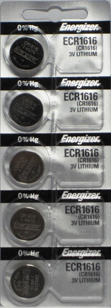 5 x Fresh Genuine Energizer ECR1616 CR1616 3V Lithium Button Cell Batteries NEW
