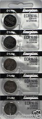 5 x Fresh Genuine Energizer ECR1616 CR1616 3V Lithium Button Cell Batteries NEW
