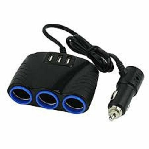 3 way Car Socket Lighter 3 USB Power charger adapter 12V 24V