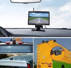 7″ 2 Camer Wireless Monitor IR Night Vision Backup Camera for Truck Caravan RV