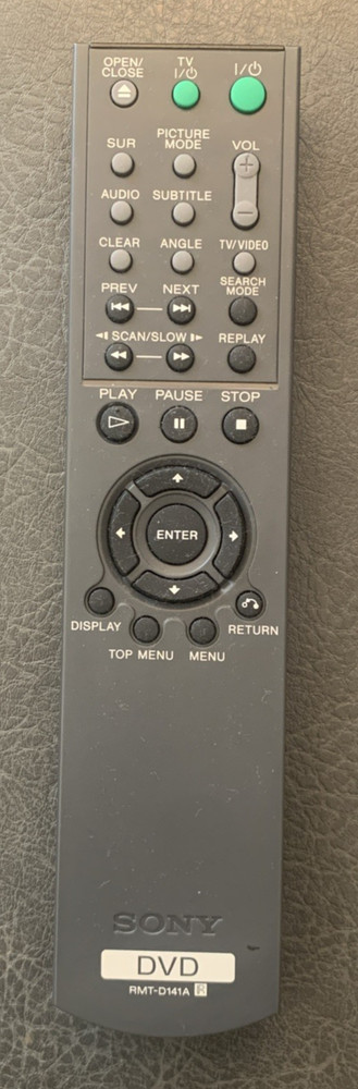 Sony RMT-D141A Remote Control, Used. Pro Cleaned & Tested
