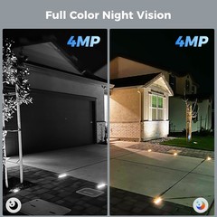 1-4PCS HISEEU 4MP Wireless 5G Wifi Solar Battery Outdoor Audio Security Camera