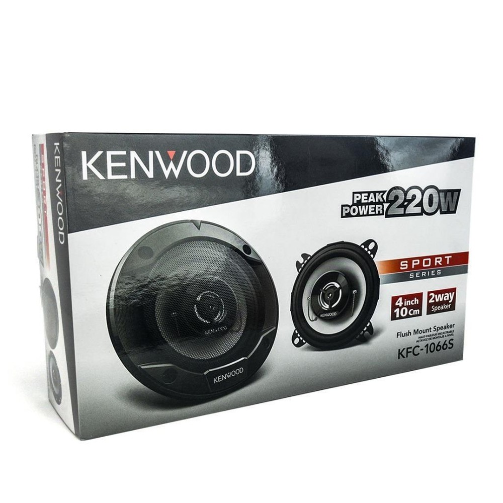 Kenwood KFC-1066S 220 W Max 4″ 2-Way 4 Ohms Stereo Car Audio Coaxial Speakers