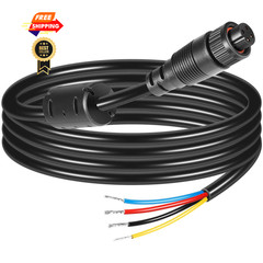 4-Pin Power Cable for Simrad NSE, NSS EVO1, EVO2, EVO3, Black, White, Green