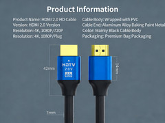 4K HDMI 2.0 Cable 1M/2M Gold-Plated Ultra High Speed HDR 1080P 3D for TV PC PS5