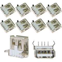 MEETOOT 10pcs 90 Degree 4-Pin USB Type A Standard Port Female Solder Jacks Co…