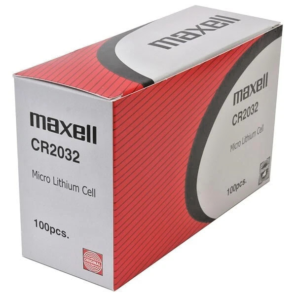 200 (2Boxes of 100) Maxell 2032 Lithium Battery. Child Safety Features Exp 2032