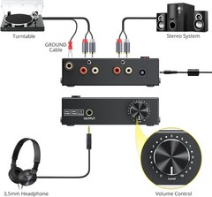 Turntable Preamp with 63dB Gain and Durable Metal Construction for Perfect Sound