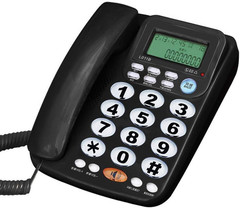 Corded Big Button Telephone for Elderly Caller ID Landline Phones for Seniors