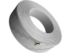 Cable 300ft Rounded White Roll (100m Long) 4×1/0.4 26 AWG Gauge Solid Wire -R…