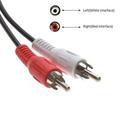 Dual RCA (Red + White) Audio Cable 2 RCA Stereo Cord Amp 3ft 6ft 12ft 25ft 50ft