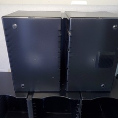 3 – Vtg ATLANTIC Black Charcoal 30 CD Storage Disc Wall Mountable Holder Rack