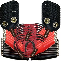 9V Battery Snap with Alligator Clips, 20Pcs 9 Volts Battery Clip to Dual Alli…