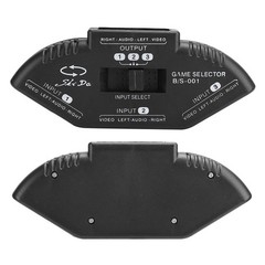 AV Composite RCA Selector Box Switch Splitter w/ Cable Cord Plug Fosmon 3 Port