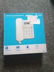 AT&T CL2909 Corded Phone with Speakerphone and Caller ID – White